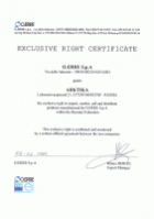 Сертификат дистрибьютора O`Erre